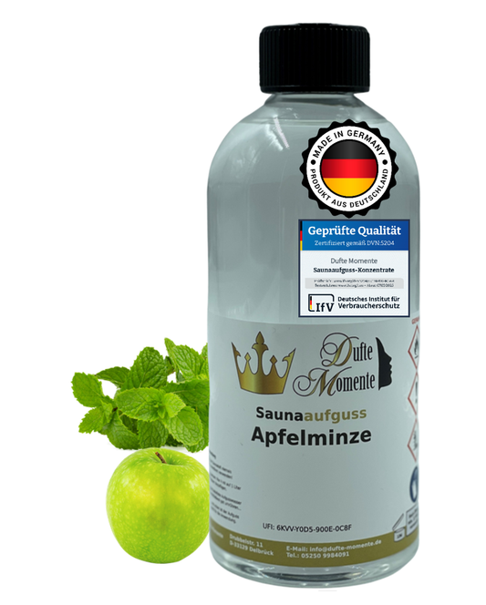Saunaduft Konzentrat 500 ml Flasche Apfelminze