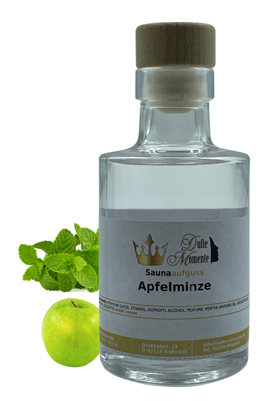 Saunaduft Konzentrat Glasflasche 100ml Apfelminze