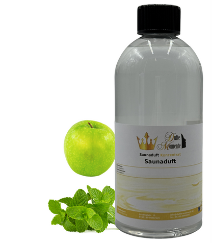 Saunaduft Apfelminze in 500ml Flasche mit Duftbestandteile