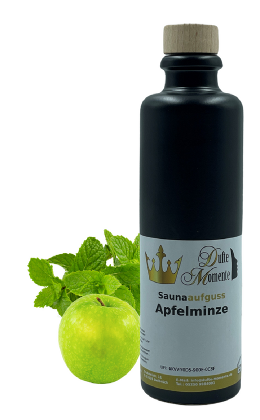 Saunaduft Konzentrat Flasche aus Steinzeug  200 ml Apfelminze