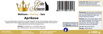 Aprikose - 1 kg Salz Körperpeeling, mit BIO-Meersalz
