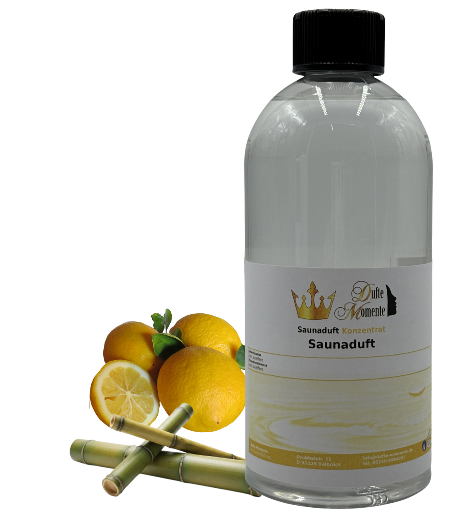 Saunaduft Bambus-Zitrone in 500ml Flasche mit Duftbestandteilen