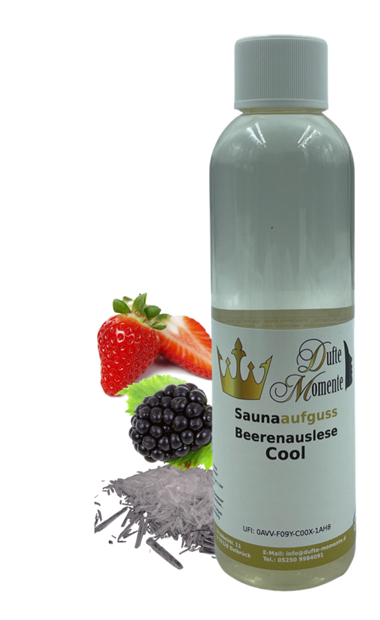 Beerenauslese Cool Saunaaufguss-Konzentrat | 250 ml – 3 L | Beerenmischung & Menthol