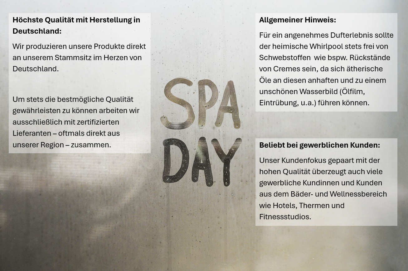 Whirlpooldüfte von Dufte Momente – Wellness Erlebnis mit natürlichen Duftölen für Whirlpool, Badewanne und Spa