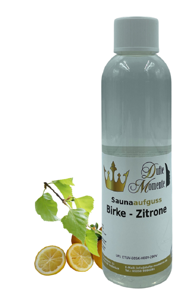 Saunaaufguss Birke-Zitrone in 250ml Flasche