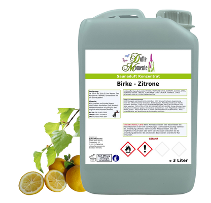 Saunaaufguss Birke-Zitrone im 3 Liter Kanister