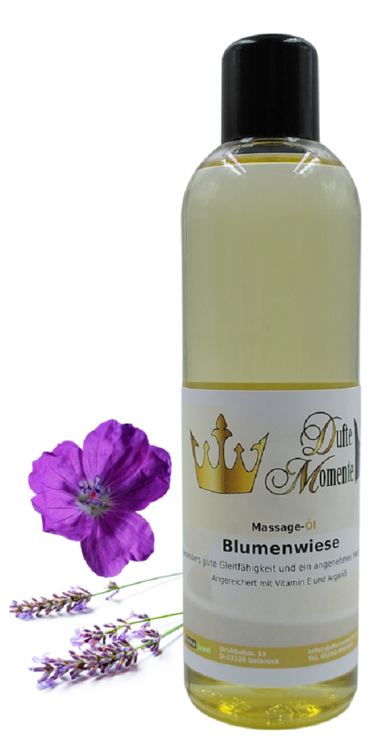 Massageöl-Flasche 250 ml Blumenwiese