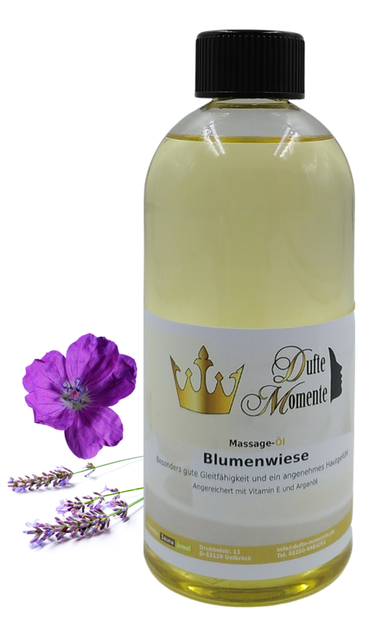 Massageöl-Flasche 500 ml Blumenwiese