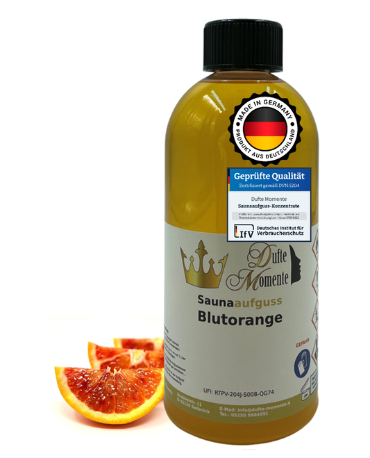 Saunaduft Konzentrat 500 ml Flasche Blutorange