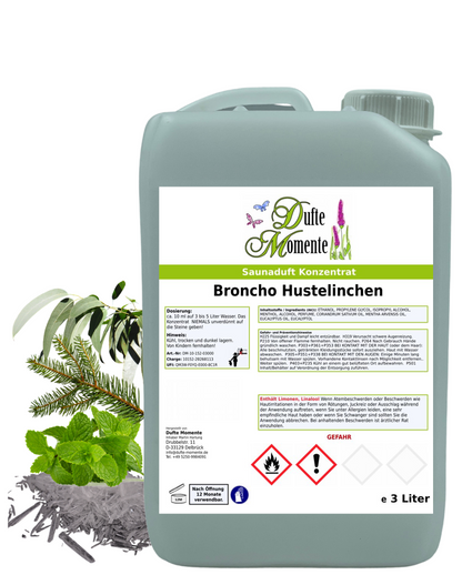 Saunaduft Broncho Hustelinchen in 3 Liter Kanister mit Duftbestandteilen
