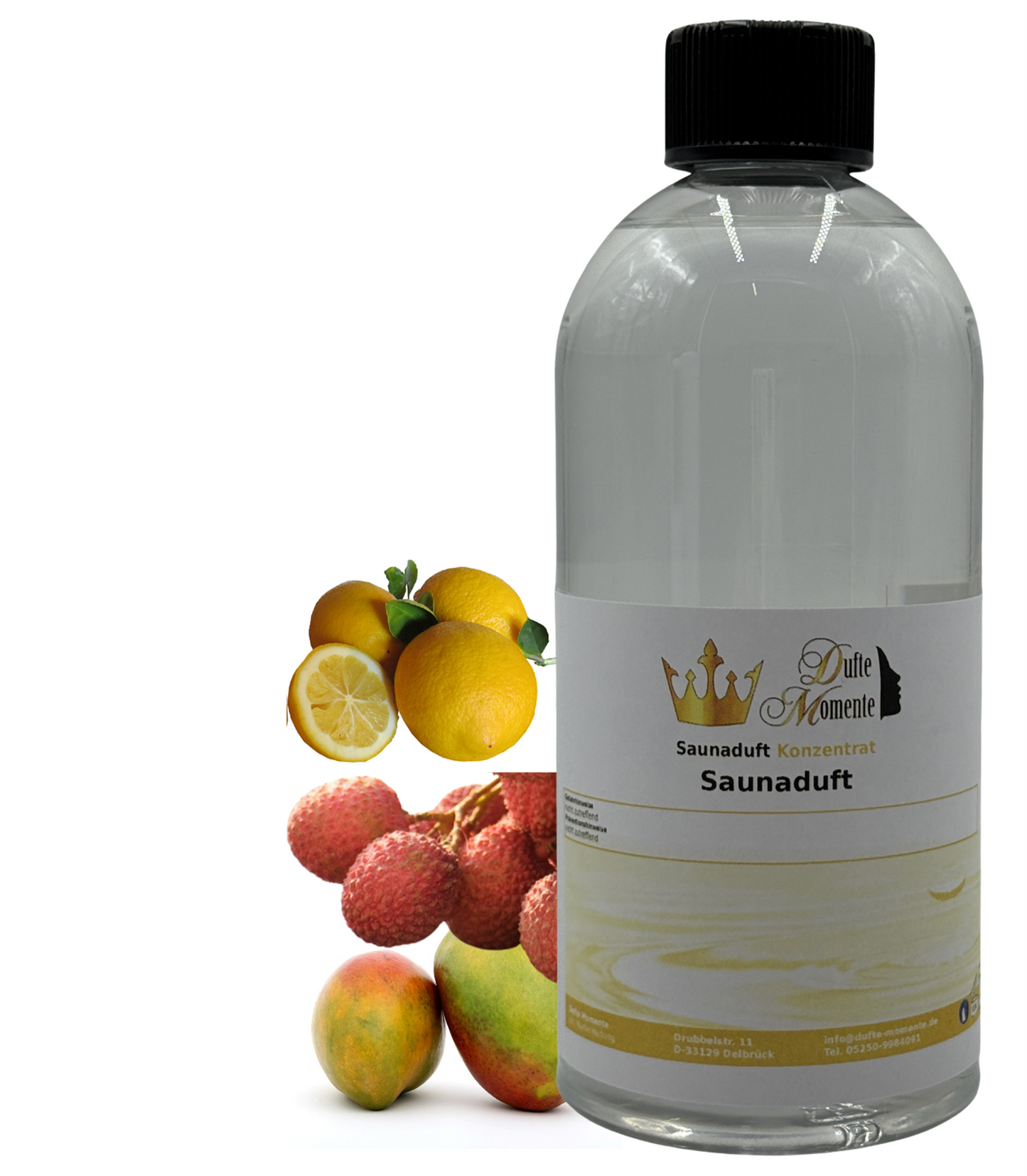 Saunaduft Bum Bum Lemon in 500ml Flasche mit Duftbestandteilen