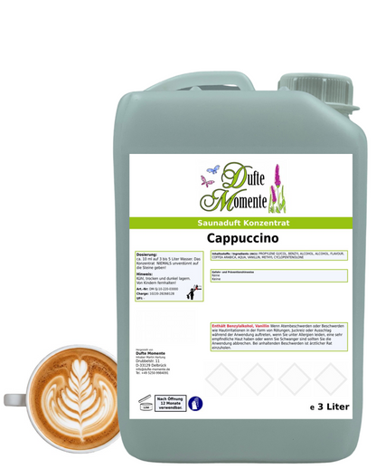 Saunaduft Cappuccino in 3 Liter Kanister mit Duftbestandteilen
