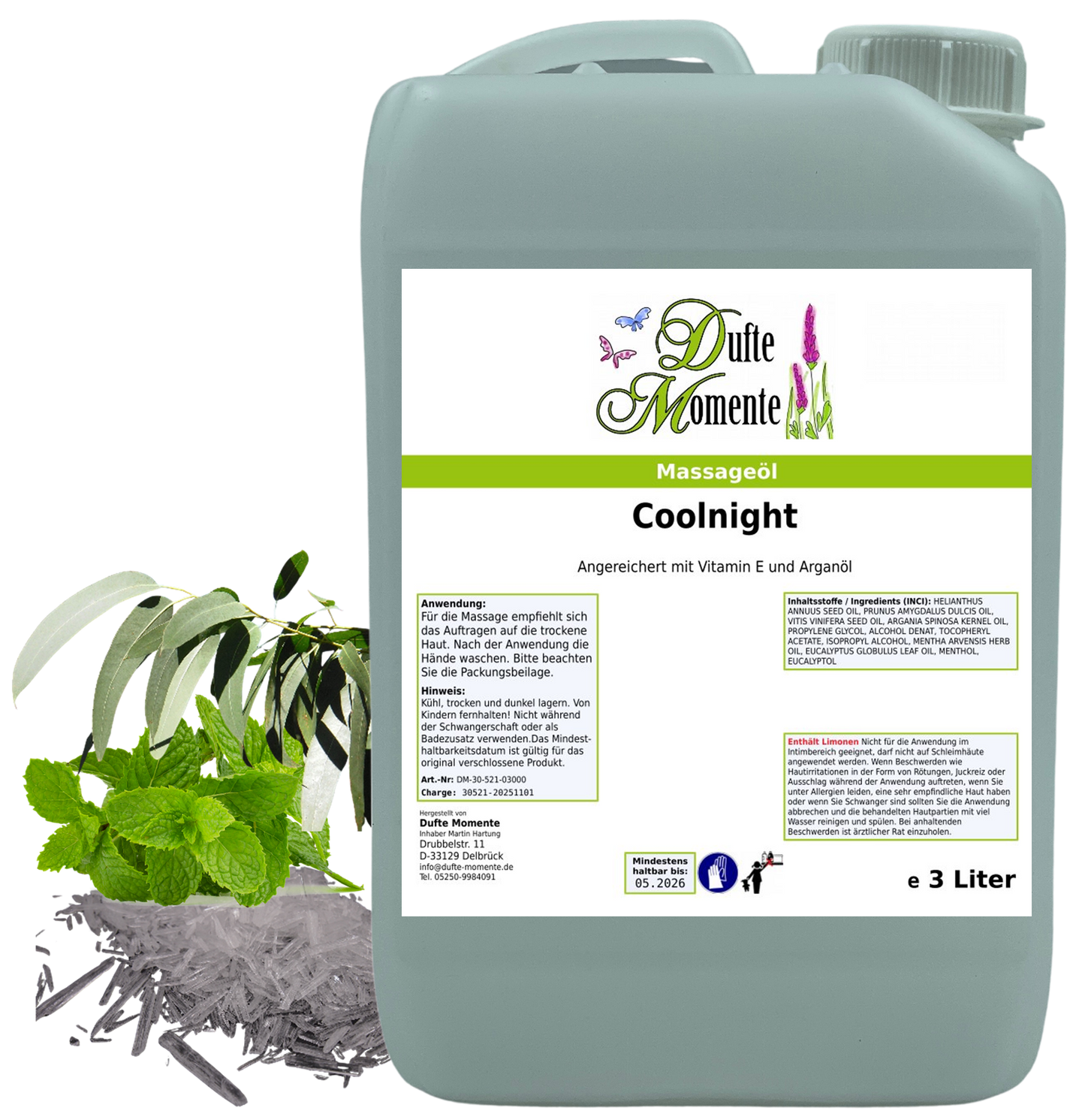 Produkt Massageöl 3 Liter Coolnight