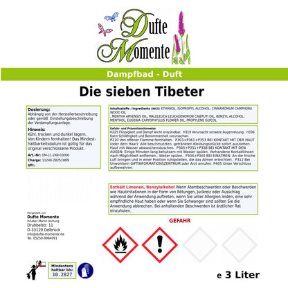 Dampfbad-Konzentrat Etikett
