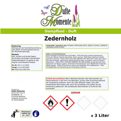 Dampfbad-Konzentrat Etikett