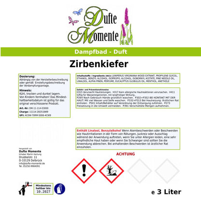 Dampfbad-Konzentrat Etikett