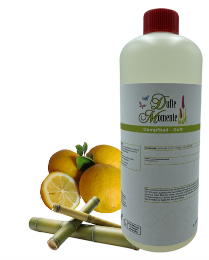 Saunaduft Bambus-Zitrone in 1 Liter Flasche mit Duftbestandteilen