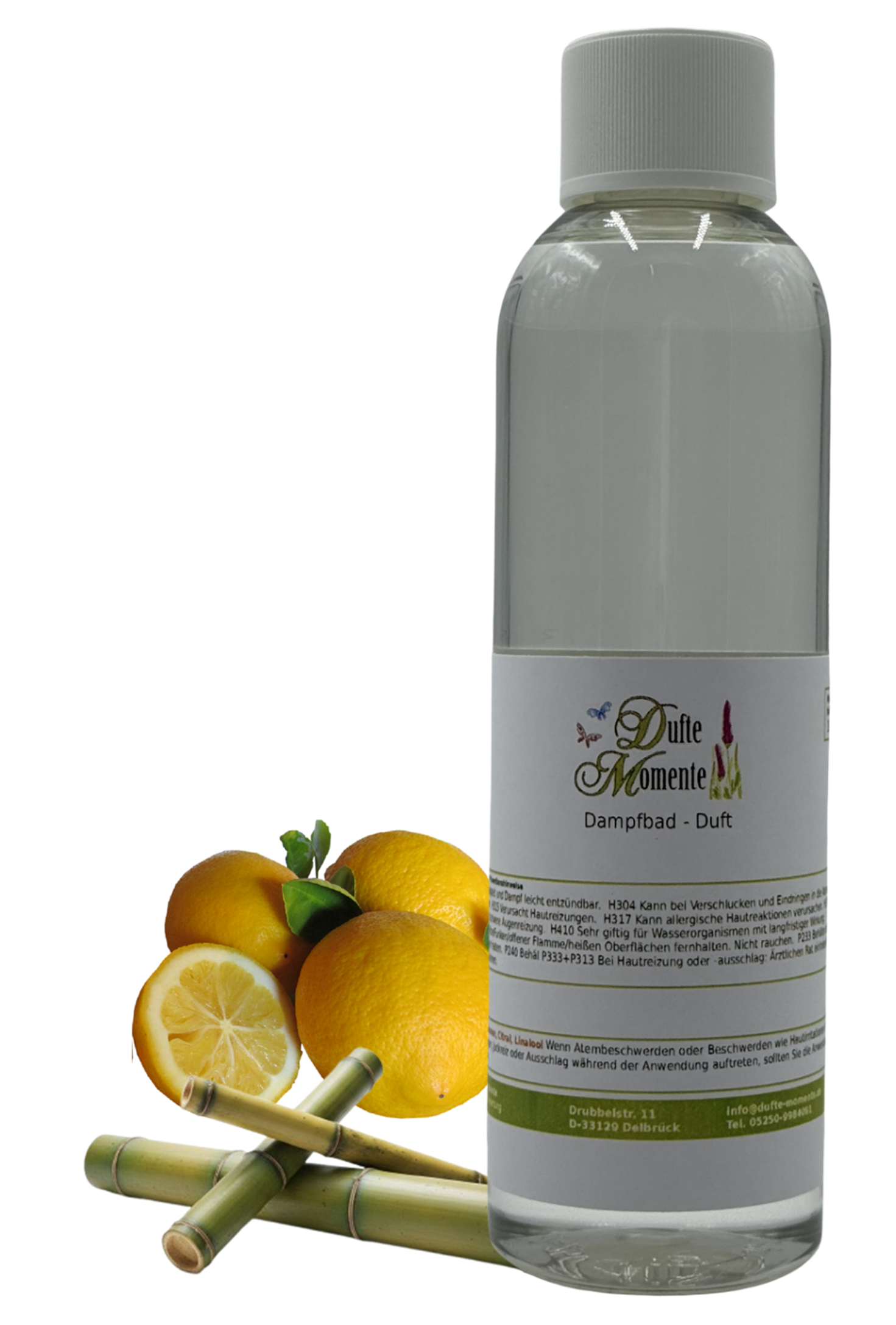 Saunaduft Bambus-Zitrone in 250ml Flasche mit Duftbestandteilen