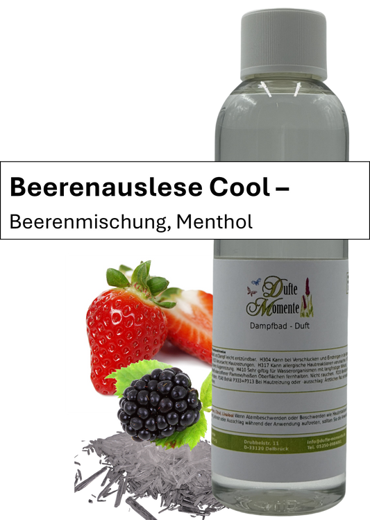 Dampfbad Duftkonzentrat beerenauslese cool in 250ml flasche mit duftbanner