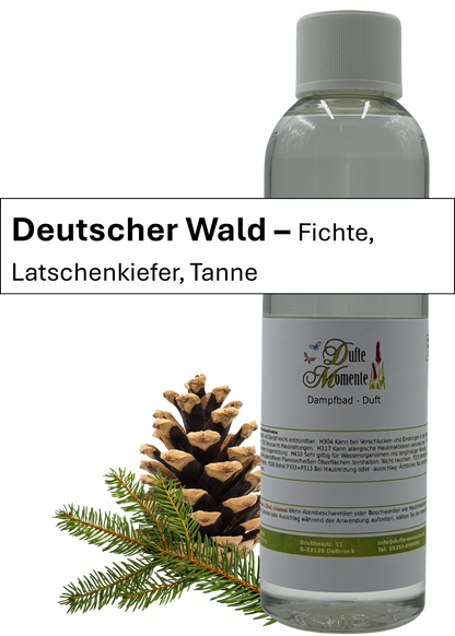 Dampfbad Duftkonzentrat deutscher wald in 250ml flasche mit duftbanner