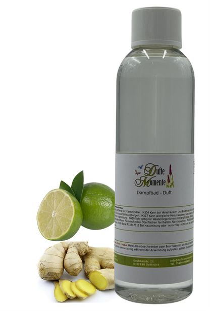 Saunaduft Ginger-Lemon in 250ml Flasche mit Duftbestandteilen