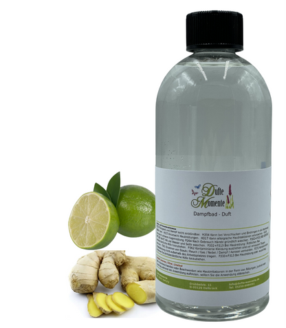 Saunaduft Ginger-Lemon in 500ml Flasche mit Duftbestandteilen