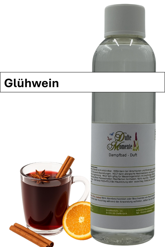 Dampfbad Duftkonzentrat glühwein in 250ml flasche mit duftbanner