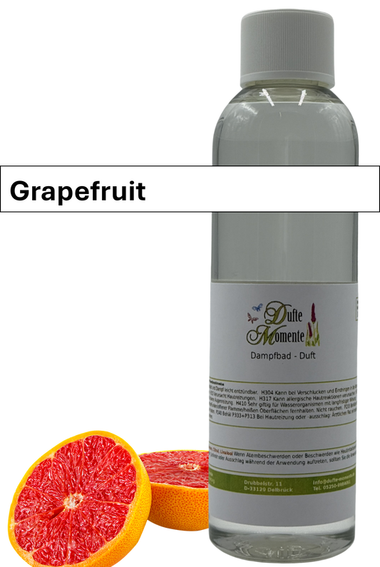 Dampfbad Duftkonzentrat grapefruit in 250ml flasche mit duftbanner