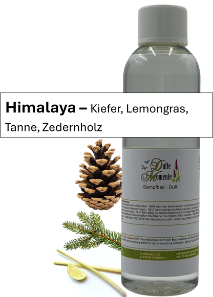 Dampfbad Duftkonzentrat himalaya in 250ml flasche mit duftbanner