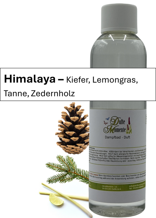 Dampfbad Duftkonzentrat himalaya in 250ml flasche mit duftbanner