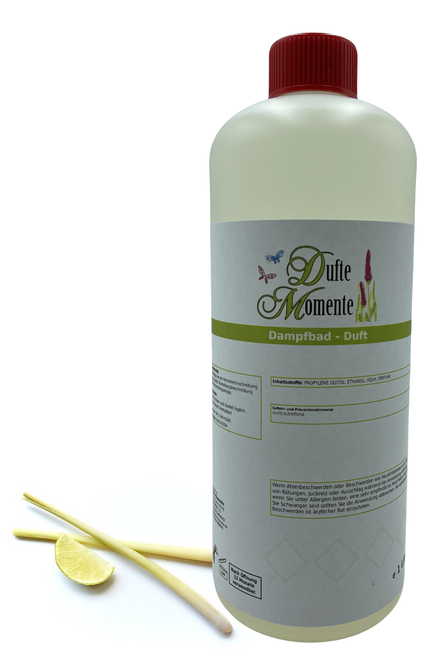 Dampfbad Duftkonzentrat lemongras in 1 liter flasche