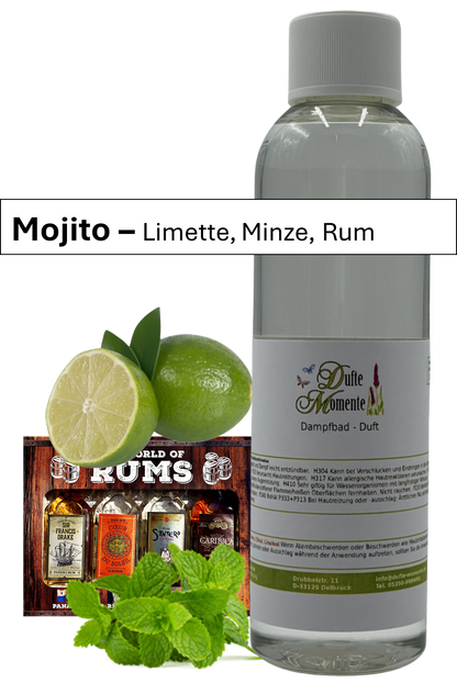 Bild von Saunaaufguss mojito in 250ml Flasche mit Duftbanner
