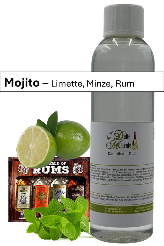 Bild von Saunaaufguss mojito in 250ml Flasche mit Duftbanner