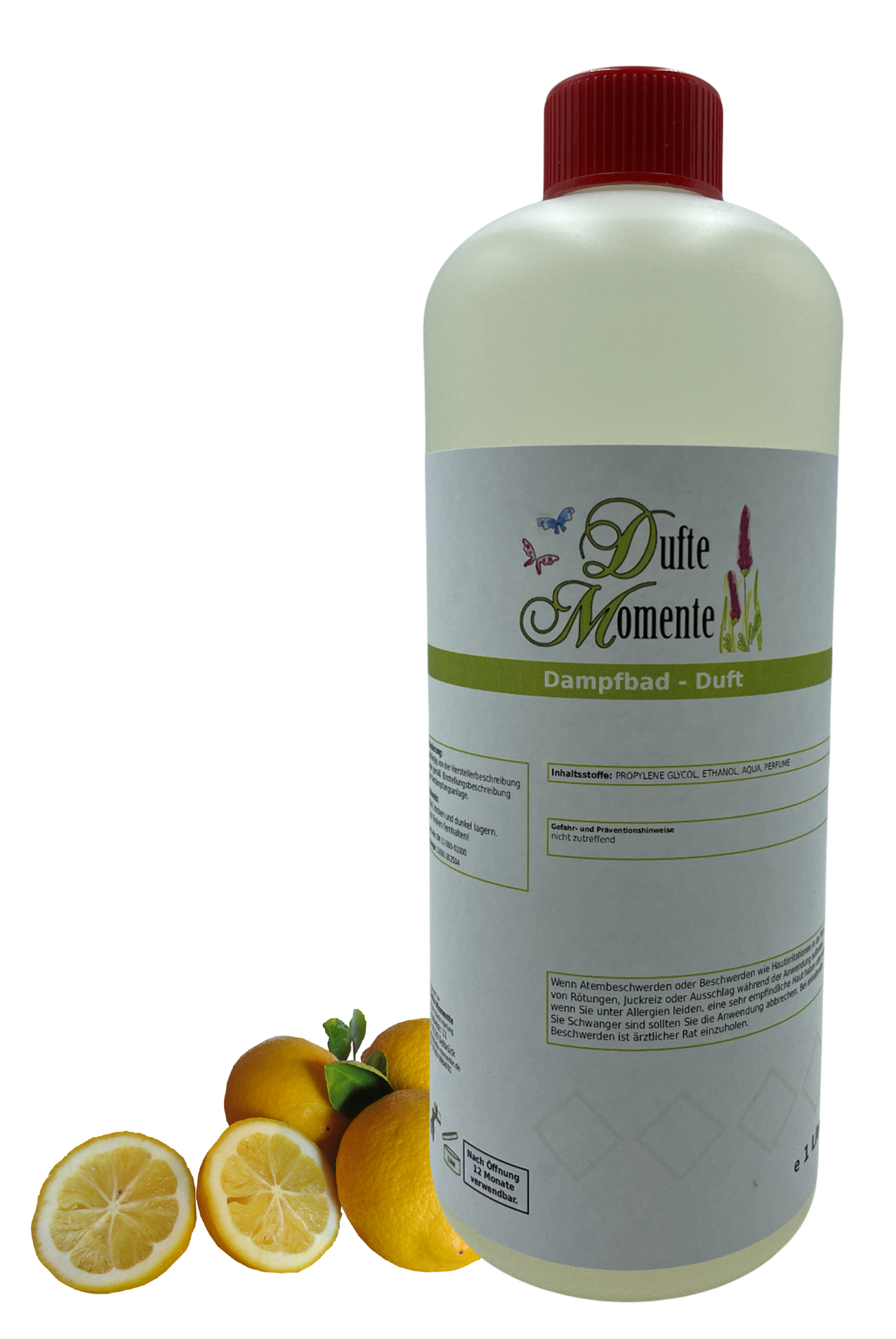 Dampfbad Duftkonzentrat zitrone in 1 liter flasche