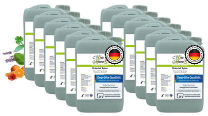 Dampfbad Emulsion Set freie Duftwahl mit zwölf 3 Liter Kanistern