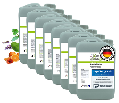 Dampfbad Emulsion Set freie Duftwahl mit acht 3 Liter Kanistern