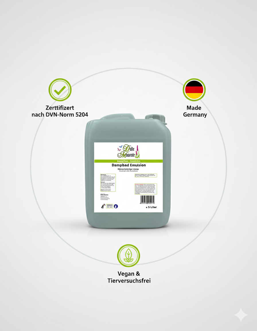 Dampfbad-Emulsion Caribic Dream (Geranium, Mojito) | Gebrauchsfertig & DVN-Zertifiziert für Dein Home-Spa | 3L, 5L, 10L