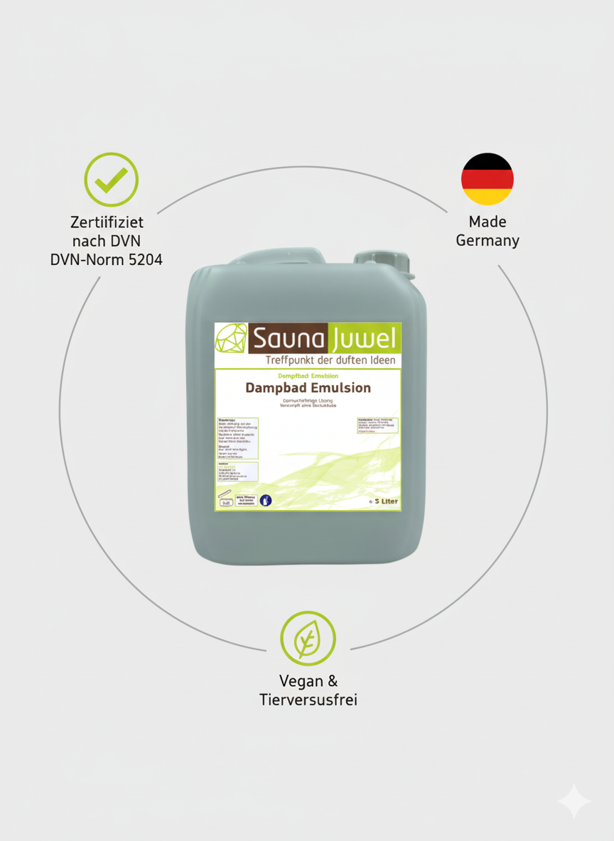 Dampfbad-Emulsion Edeltanne | Gebrauchsfertig & DVN-Zertifiziert für Dein Home-Spa | 3L, 5L, 10L