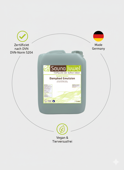 Dampfbad-Emulsion Edeltanne | Gebrauchsfertig & DVN-Zertifiziert für Dein Home-Spa | 3L, 5L, 10L