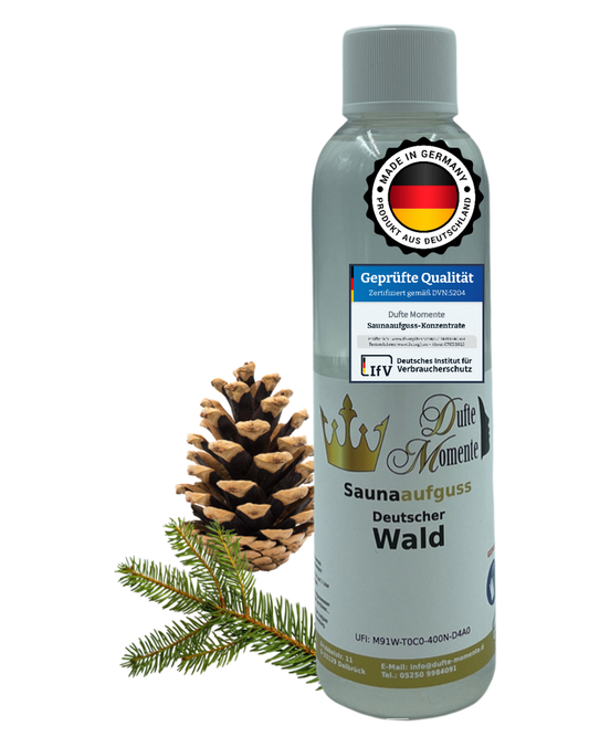 Saunaduft Konzentrat 250 ml Flasche Deutscher Wald