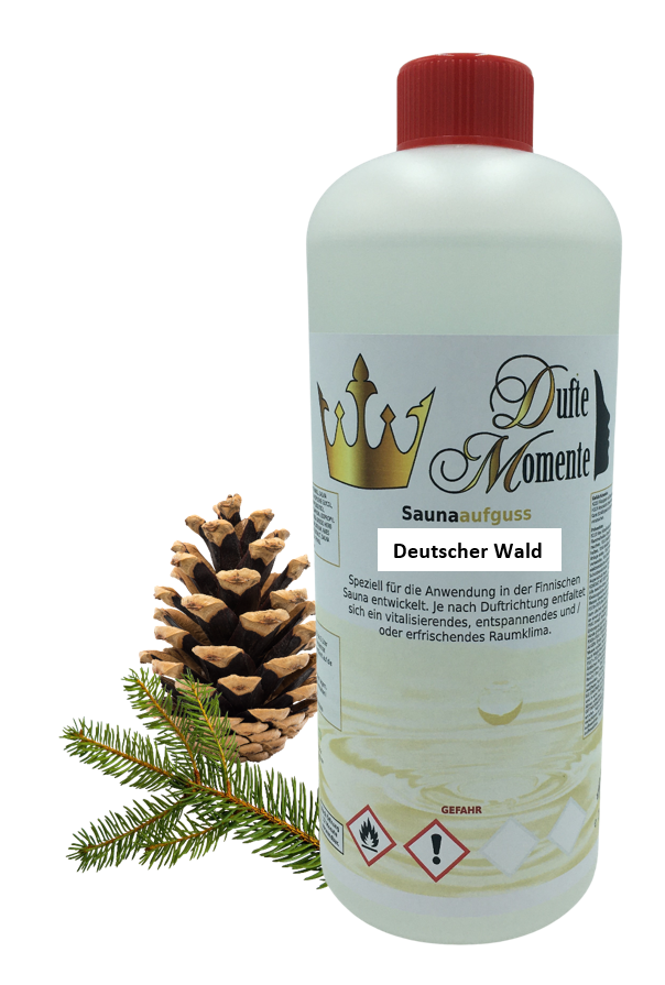 Deutscher Wald Saunaaufguss-Konzentrat | 250 ml – 3 L | Fichte, Tanne & Latschenkiefer