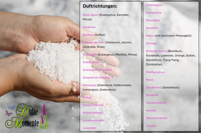 Übersicht Duftsorten Wellness-Salz