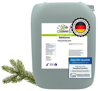 Dampfbad-Emulsion Edeltanne | Gebrauchsfertig & DVN-Zertifiziert für Dein Home-Spa | 3L, 5L, 10L
