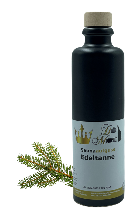 Saunaduft Konzentrat Flasche aus Steinzeug  200 ml Edeltanne