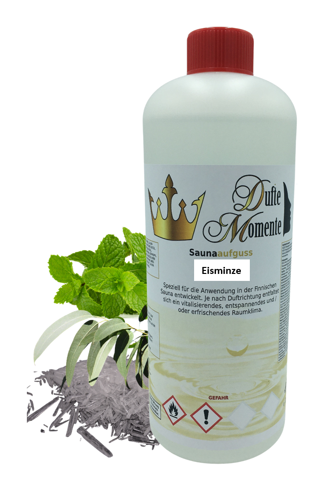 Eisminze Saunaaufguss-Konzentrat | 250 ml – 3 L | Eukalyptus, Menthol & Minze