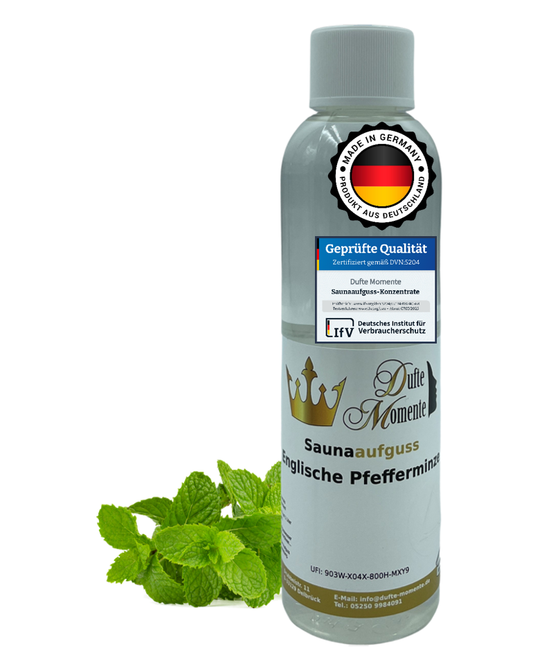 Saunaduft Konzentrat 250 ml Flasche Englische Pfefferminze