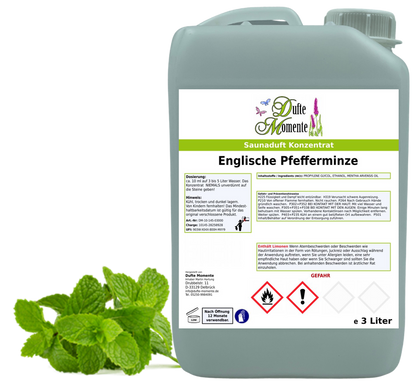Pfefferminze Saunaaufguss-Konzentrat | 250 ml – 3 L | Profi-Qualität