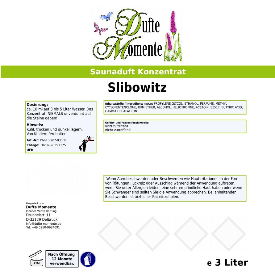 Etikett 3 L Slibowitz