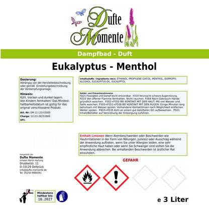 Dampfbad-Konzentrat Etikett