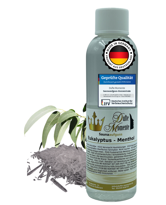 Saunaduft Konzentrat 250 ml Flasche Eukalyptus - Menthol